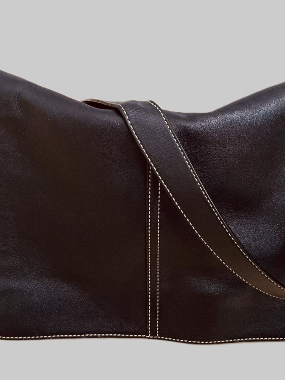 Coach Vintage Hamptons Soft Black Leather Crossbody Flap Bag #9570 w/Hangtag